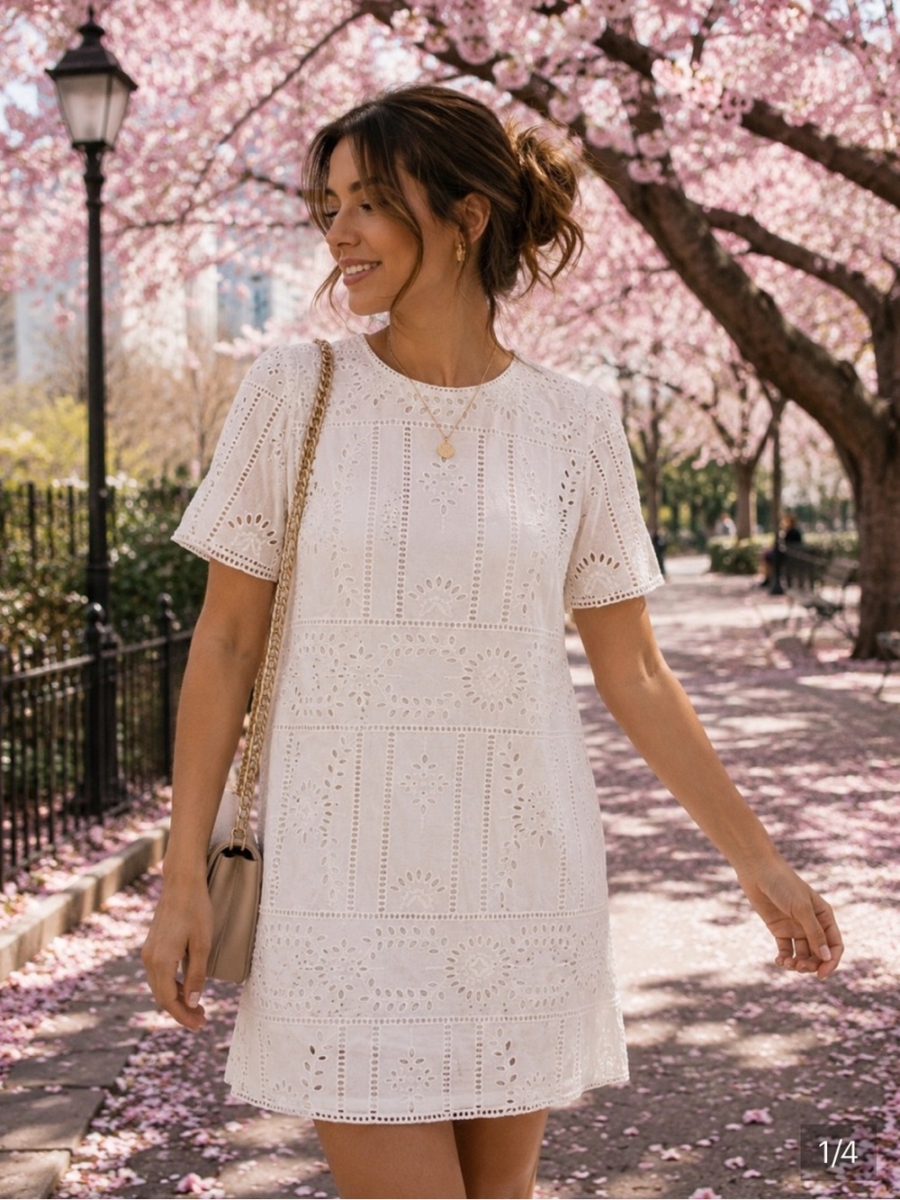 The Kooples White Eyelet mini Dress